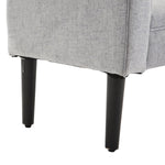 Upholstered Bench, Lounge & Hallway Seating, Linen Fabric, Light Grey