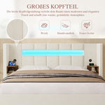 Multifunctional Bed Frame 160x200cm LED Hydraulic Storage Velvet