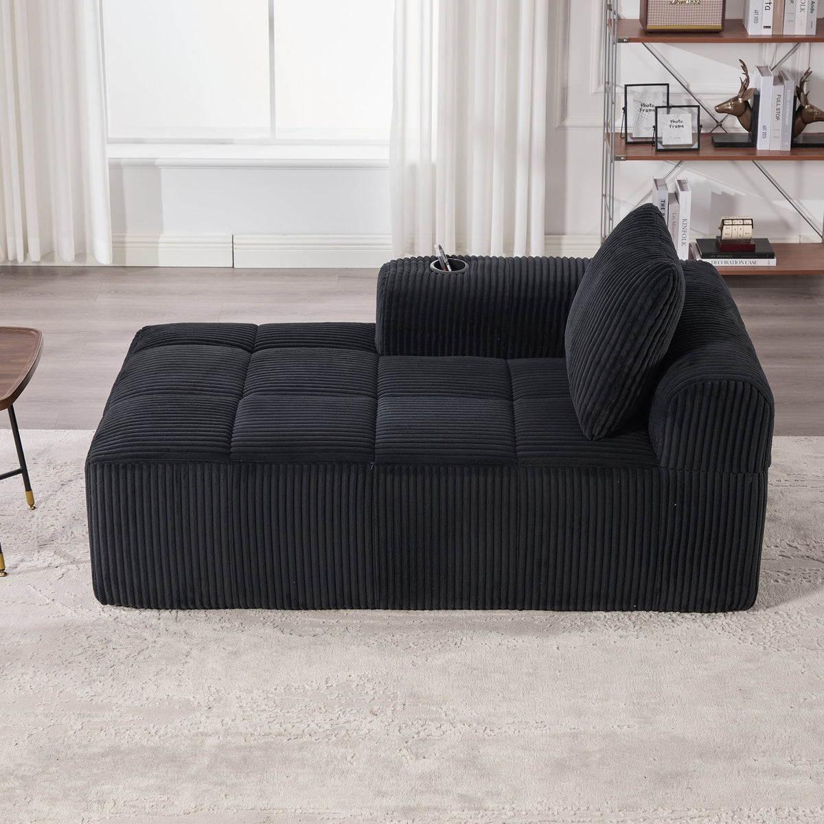 Cozy Recliner Sofa, No Assembly, Side Pocket, Drink Holder - Corduroy