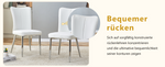 2x Modern Dining Chairs PU Leather Silver Metal Legs White