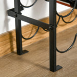Wine Rack, 60 Bottles Wall-Mounted Metal, Black