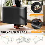 Mobile Massage Table, 2 Zones Foldable Adjustable 70 cm, Black Wooden Feet