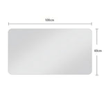 Bathroom Mirror 60x100 cm, Frameless Rounded Corners, Silver Glass