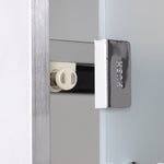 Medicine Cabinet 3 Compartments Home Pharmacy 25x12x48cm Stainless Steel
