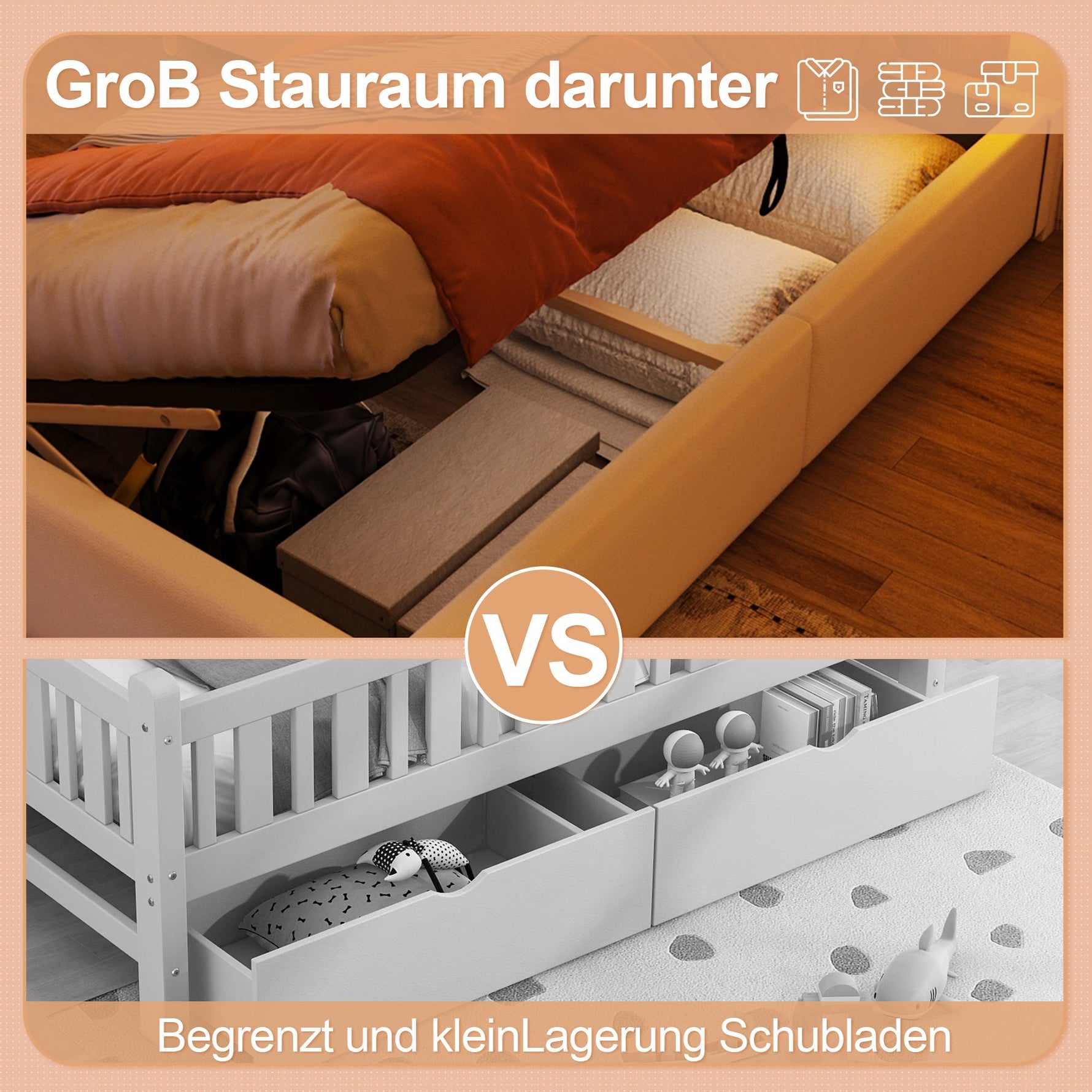Upholstered Bed 90x200cm Hydraulic Storage LED Crown Adjustable Headboard - PU White