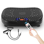Vibration Plate Training Device with Resistance Bands and Speed Control, Whole Body Fitness Platform