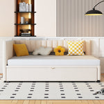 Sofa Bed, L-shaped Pull-out 90/180*200cm, Velvet Beige