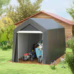Garage Tent 2.1x3.6m Storage UV Protection Water-Repellent, Dark Grey