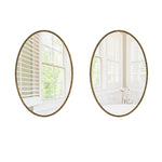 Iron Art Oval Retro Mirror, Wall Hanging, Gold