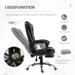 Office Chair, Footrest Desk Chair, Adjustable Backrest, Height Adjustable, Black