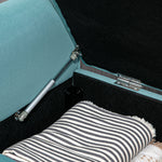 Upholstered Bench with Storage, 120 kg Load Capacity, 126x48.5x47 cm, Green Velvet Look