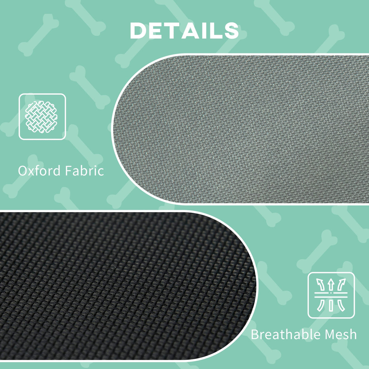 Dog Bed Canopy, Breathable, 92x76x90cm, Taffeta Fabric, Grey