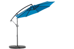 Double Sided Outdoor Umbrella, 14.8 Ft Rectangular Large with Crank, Blue
