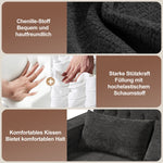 Sofa Bed, Folding with Storage, Cup Holder, USB, Gray