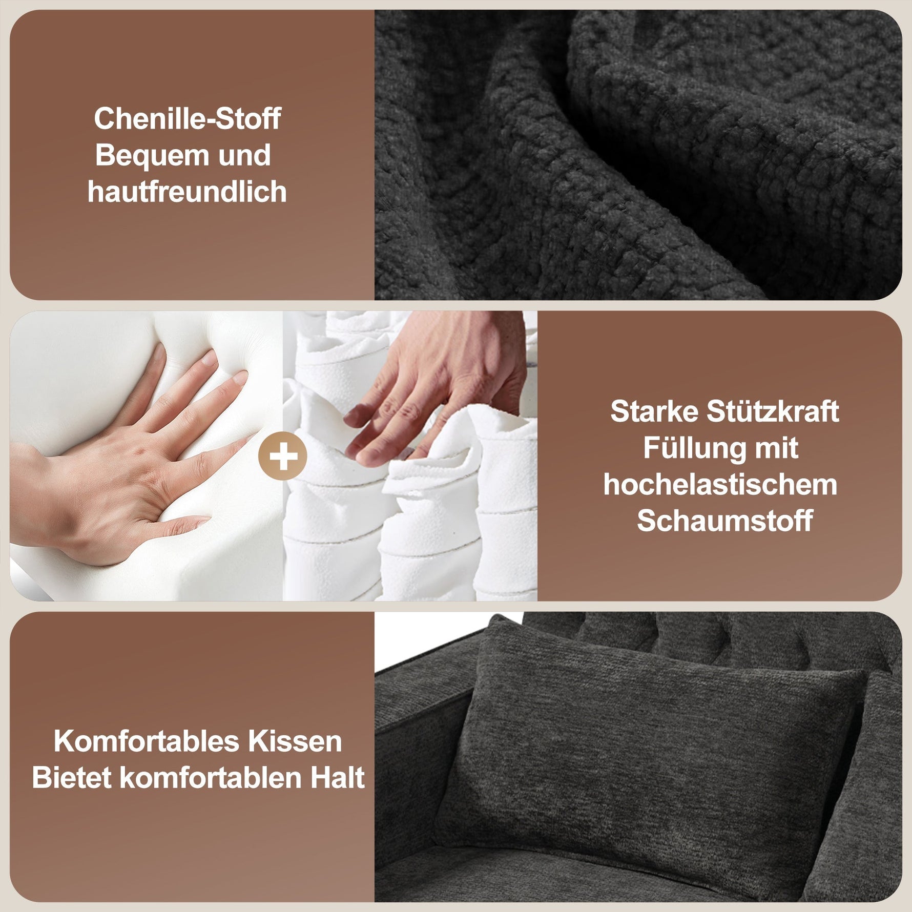 Sofa Bed, Folding with Storage, Cup Holder, USB, Gray