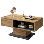 Coffee Table Modern Double-Sided Storage Large Shelf