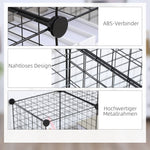 Shelving Unit, 6 Compartments, Wire Mesh Cube, Black