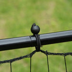 Football Rebounder Kickback Goal Rebound Wall 96x80x96 cm black metal and PE