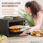 Mini Oven 28L 2600W with 2 Warming Plates, Black