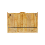Retro 2 Door Sliding Cabinet 90CM Three Layers Storage Space, Natural Finish
