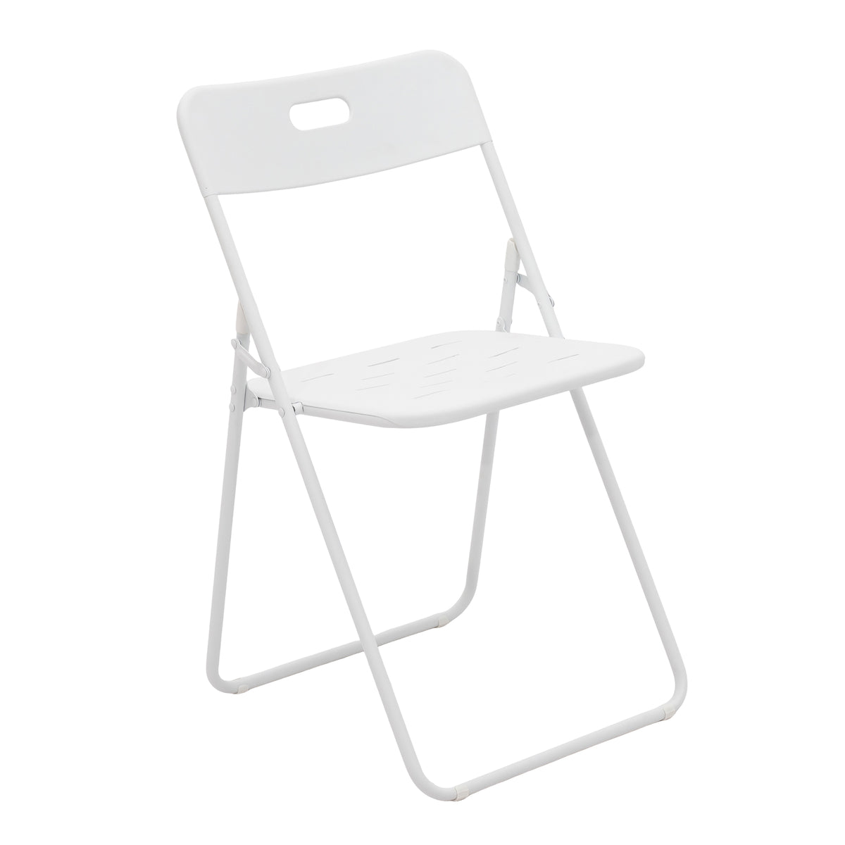Outdoor 3-Piece Foldable Bistro Set, 2 Chairs & 1 Table, White