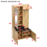 Wardrobe Set: 5 Hooks, Mirror, Shoe Cabinet, Built-in Storage, Hallway Bench.
