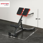 Training Chair Fitness Bench Weight Bench, Adjustable Handles, Steel Red+Black