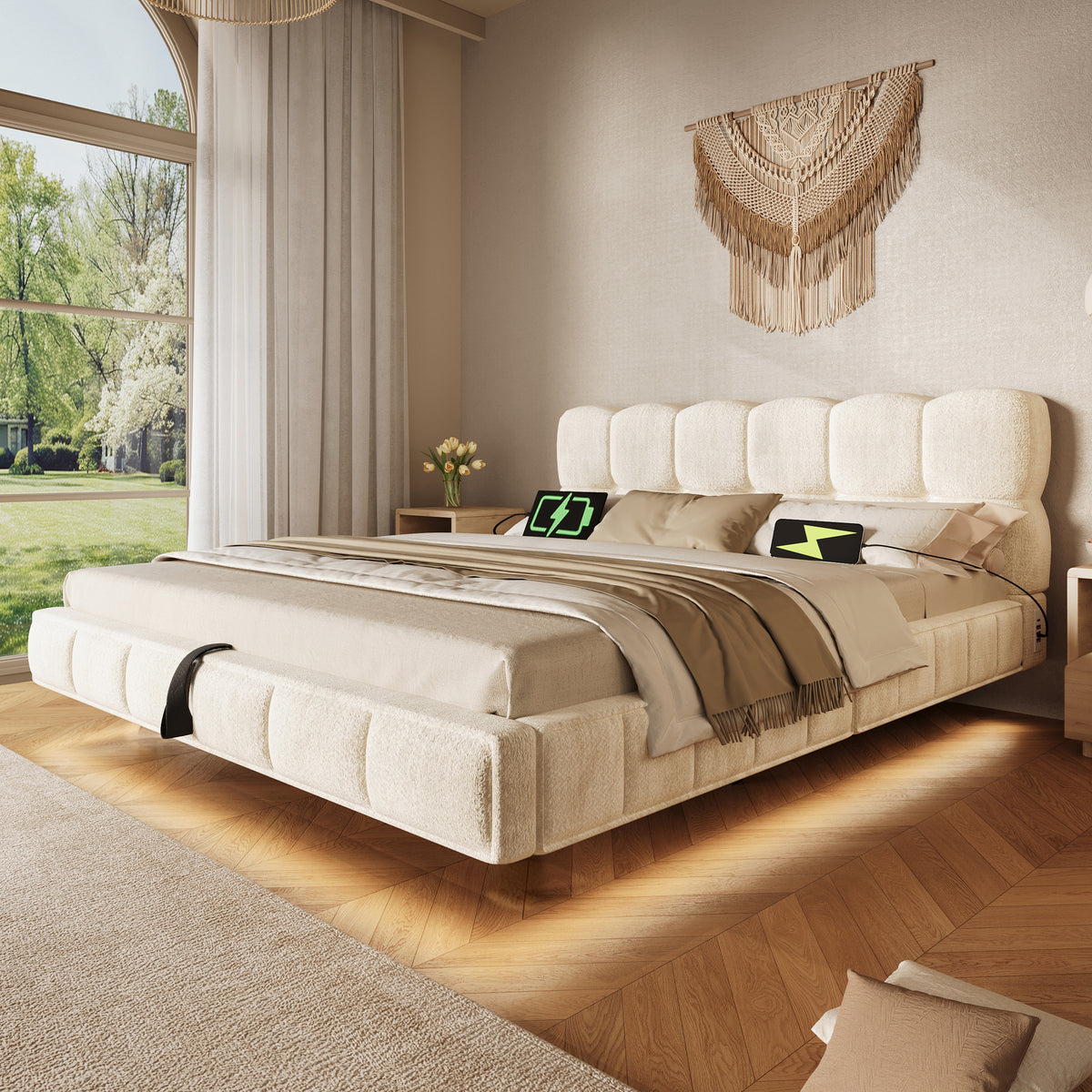 Sofa Bed 90x190cm with Pull-Out Bed & LED Storage, Dark Grey Velvet