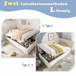 Upholstered Bed, Daybed 90x200cm with Hydraulic Storage, Wooden Slatted Frame, Beige Velvet