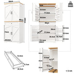 High Kitchen Cabinet 12 Doors & Drawers 80x40x180cm - MDF/Chipboard