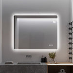 Frameless LED Bathroom Mirror 60x80 cm, Dimmable Anti-Fog, Glass