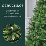 Artificial Christmas Tree 210cm 1400 Tips with Lights & Stand, PVC