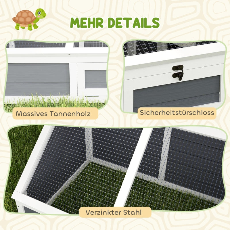 Turtle Box, Bottomless Outdoor Enclosure, Light Gray