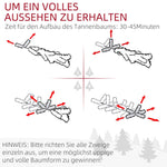 Christmas Tree 1.8m Artificial Fir 1000 Branches Metal Base Green PVC