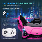 Lamborghini Children's Electric Car with Remote Control, 3-5 km/h for Ages 3-5, Pink