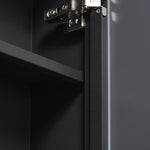 Wall-Mounted Mirror Cabinet, 3 Shelves 40x15x60 cm, Black