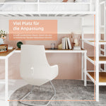 Loft Bed, L-Shaped Desk, Storage & Stairs, Sturdy Frame