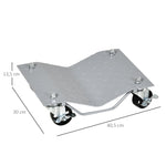 DURHAND Trolley Jack, 2 Pieces, 4 Rollers, Gray