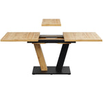 5-Piece Dining Set with Extendable Table and 4 Chairs, Grey Velvet
