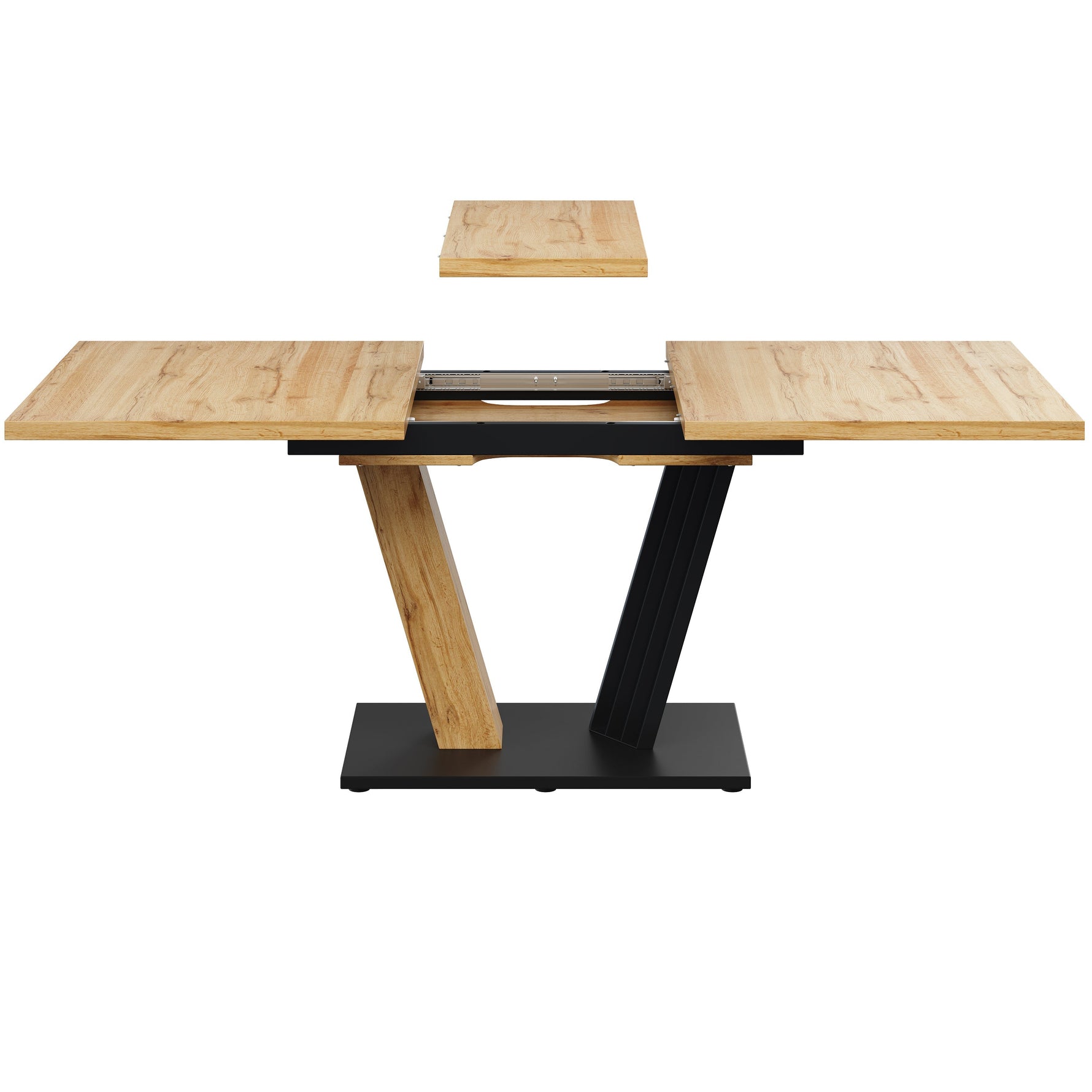 5-Piece Dining Set with Extendable Table and 4 Chairs, Grey Velvet