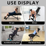 Weight Bench, Adjustable Strength Training Sit-up Chair, Multi-Purpose Foldable