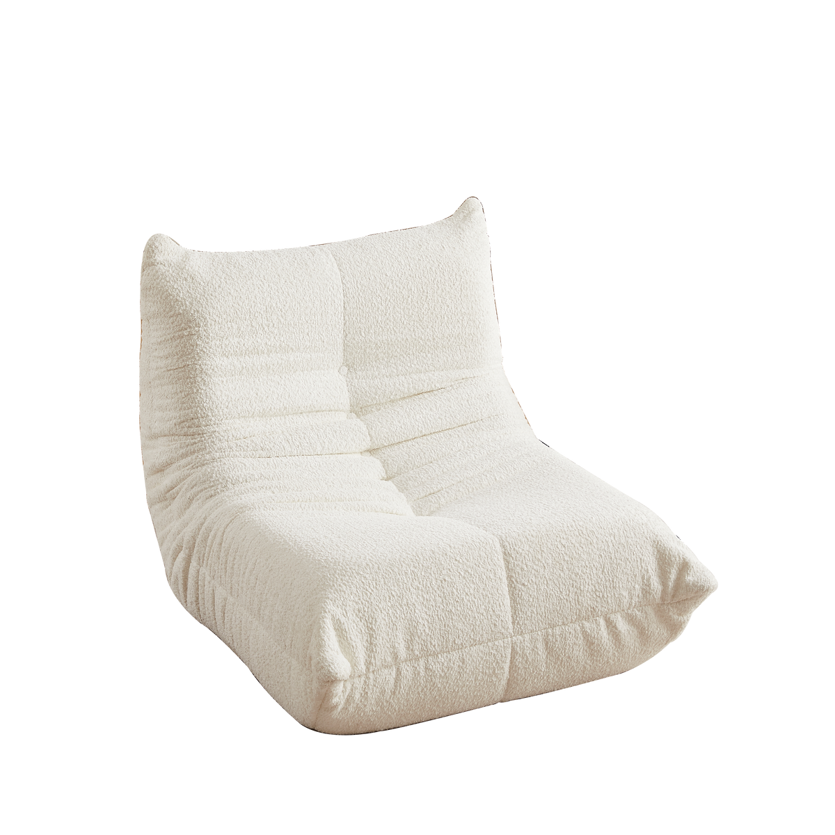 Togo Style Floor Lounge Chair Armless Memory Foam - Chenille