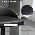 Bar Stools, Swivel Height-Adjustable with Footrest, Faux Leather Wood