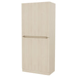 Wardrobe Double Door 70x40x170cm Storage Compartment, Wood Color