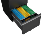 File Cabinet 2 Drawer Lock Rolling Under Desk Legal/Letter/A4 Metal Black