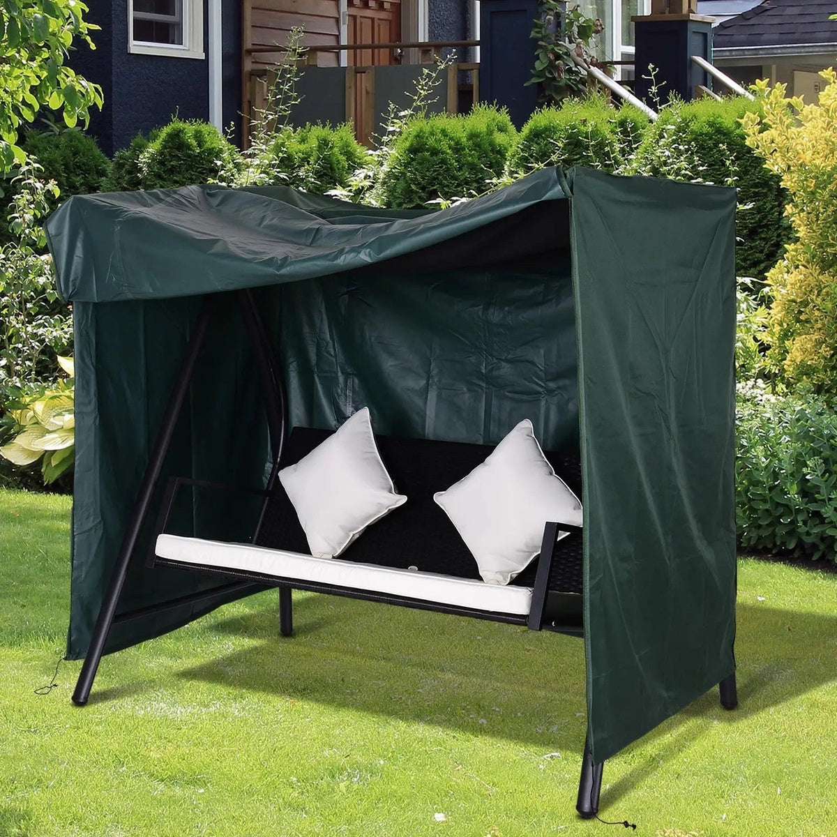 Garden Swing Cover Waterproof Sun Protection Oxford Green