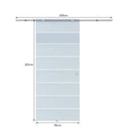 Glass Sliding Interior Door Partially Frosted 775-1025 x 2050 mm Glass