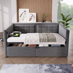 Sofa Bed, Upholstered with Hydraulic Storage, USB & Type-C Charging, Gray Velvet
