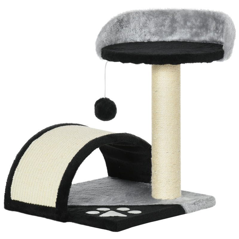 Cat Tree, Play Balls & Sisal Rope Scratching Posts, Black