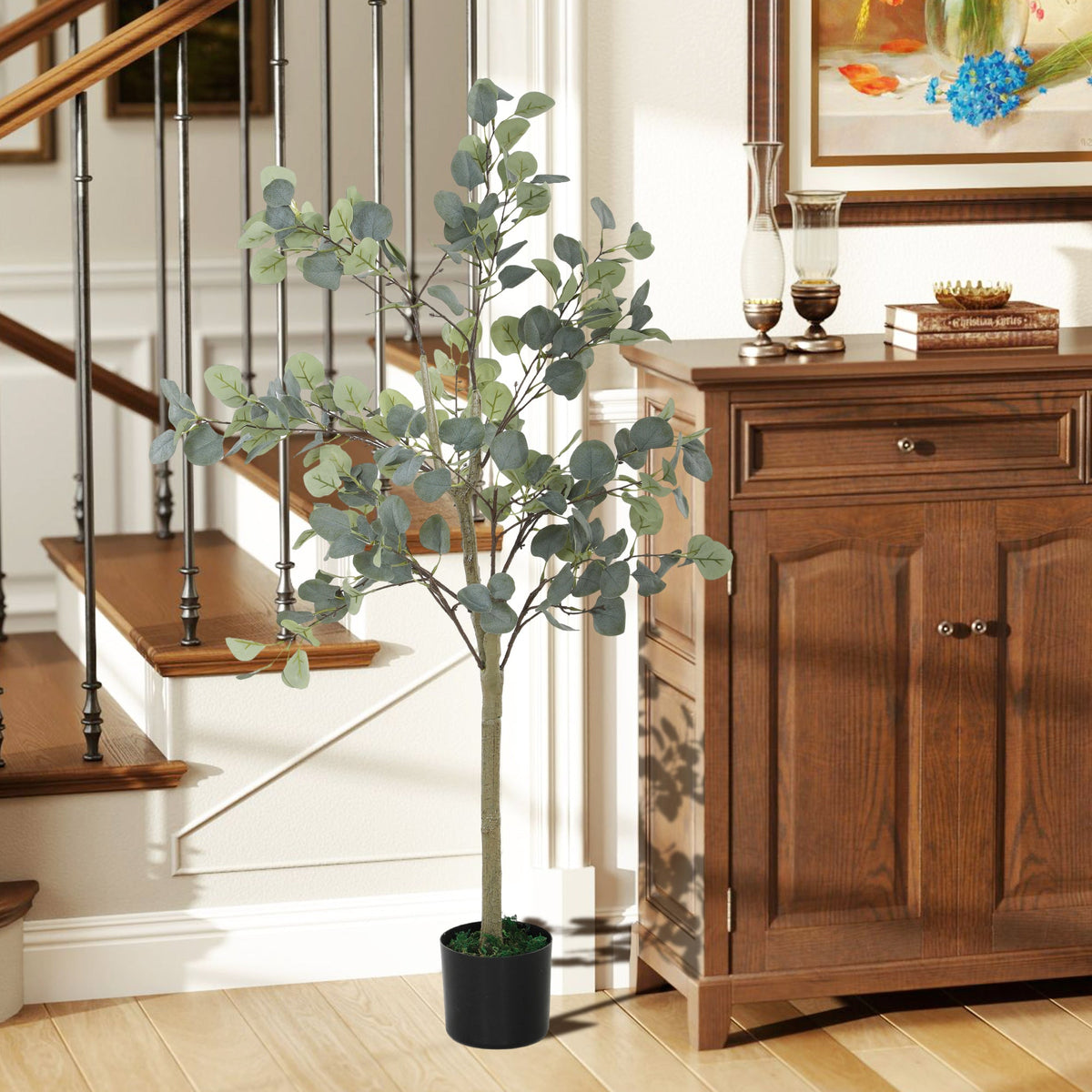 Artificial Eucalyptus Tree, Large 150 cm, Cement
